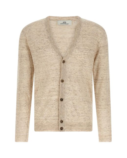 Rivvia Projects Natural Linen Silk Cardigan for men