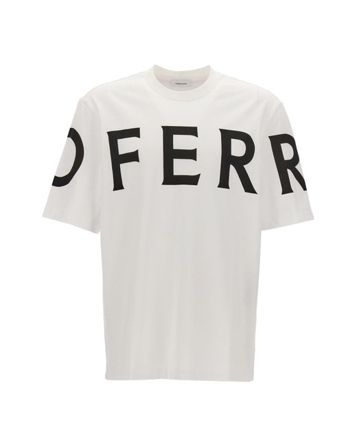 Ferragamo Logo T-Shirt in White für Herren