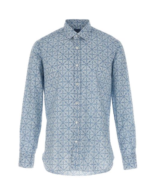 Barba Napoli Blue 'vintage Shirt' Shirt for men