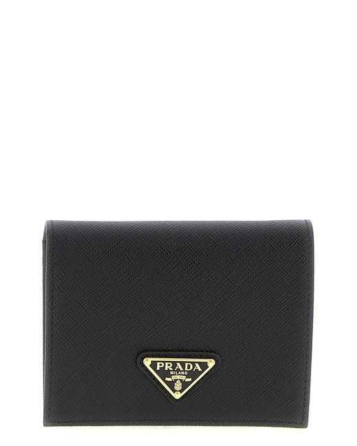 Prada Black Logo Leather Wallet