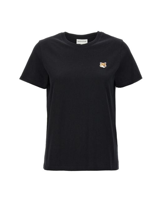 Maison Kitsuné Black T-Shirt "Fox Head"