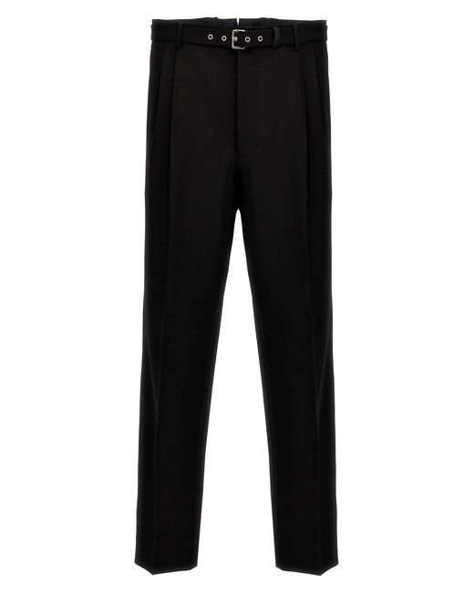 Prada Black Wool Tailored Trousers for men