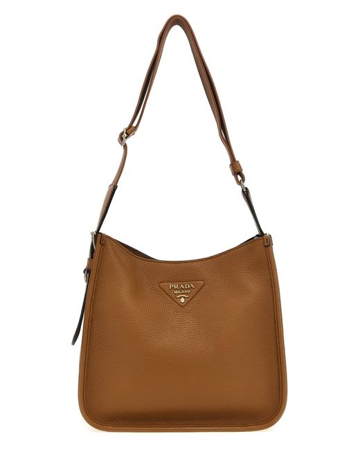Prada Brown 'Hobo' Crossbody Bag