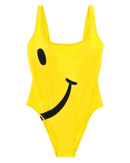 Moschino Yellow 'Smileyâ' One-Piece Swimsuit