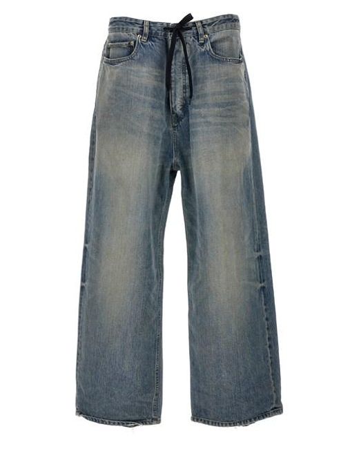Jeans ampio coulisse di Balenciaga in Blue