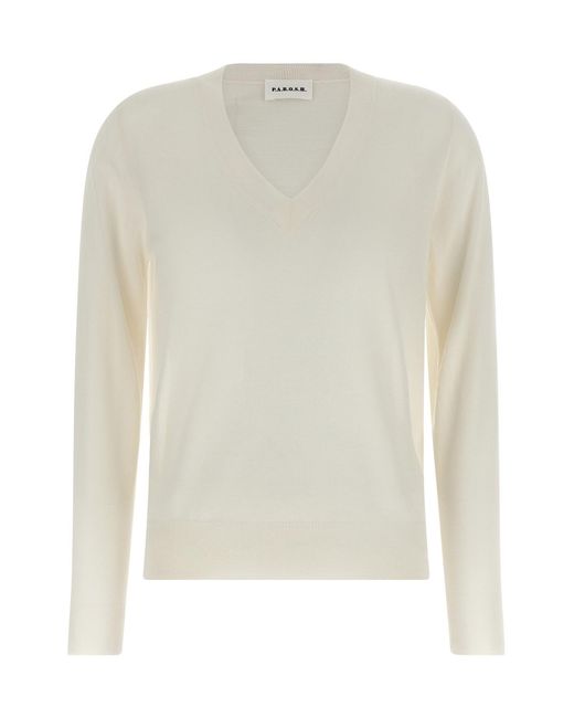 P.A.R.O.S.H. White Pullover "Linfa26"