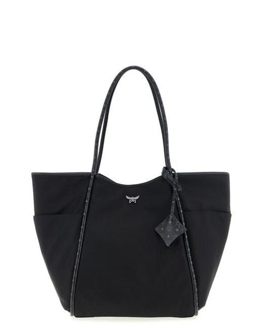 MCM Black 'aren' Xl Shopping Bag