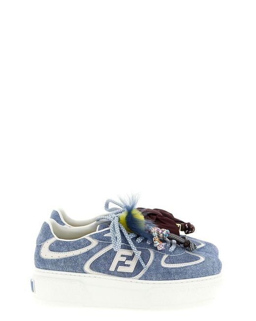 Fendi Blue ' Match' Sneakers