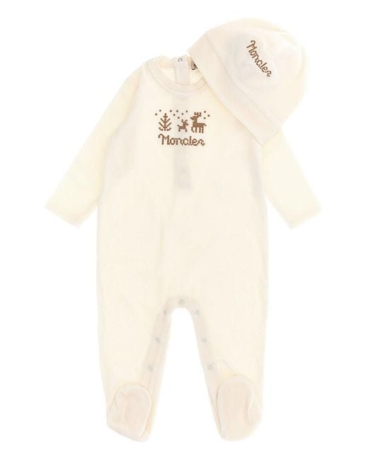 Moncler Natural Jumpsuit + Cap Cross Stitch