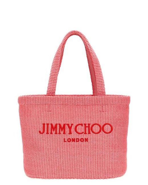 Shopping 'Beach Tote E/W' di Jimmy Choo in Red