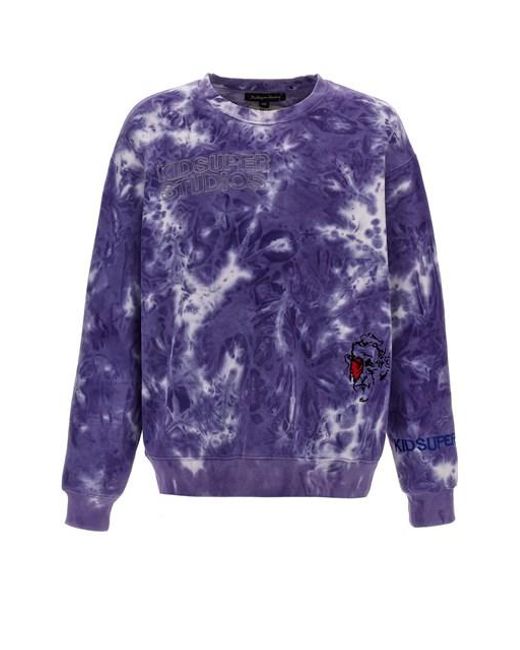 Kidsuper Purple 'dyed Super Crewneck' Sweatshirt for men