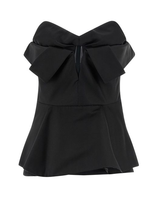 McQueen Black Bustier Top