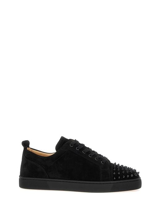 Christian Louboutin Black Luxury Sneaker With Suede Panels for men