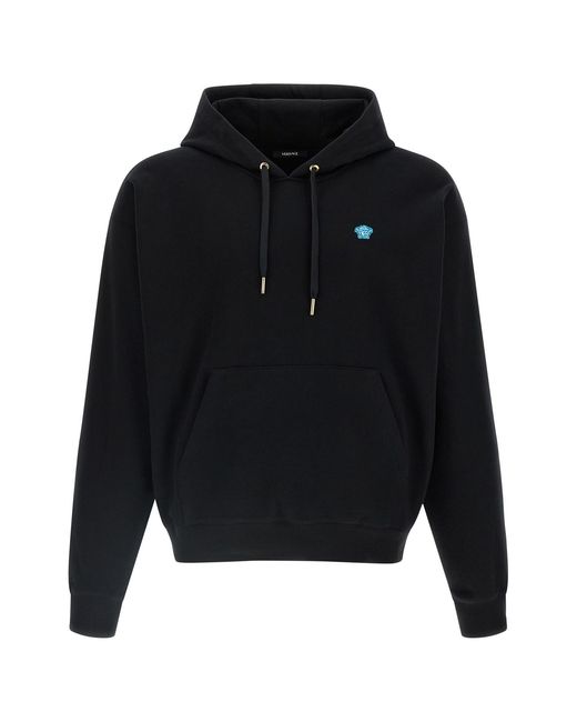 Versace Black 'Medusa' Patch Hoodie for men