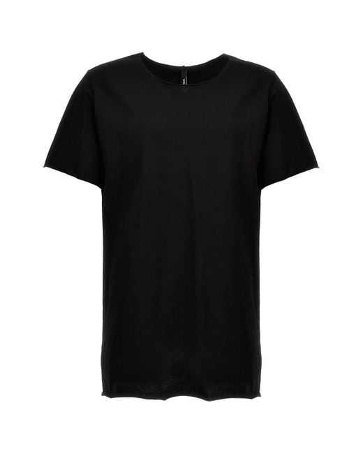 Giorgio Brato Black Raw Cut T-shirt for men