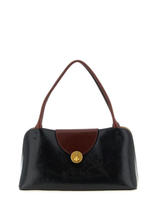 Versace Black 'vivian' Medium Shoulder Bag