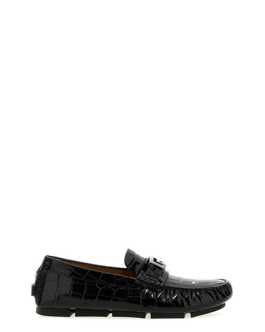 Versace Black 'greca' Loafers for men