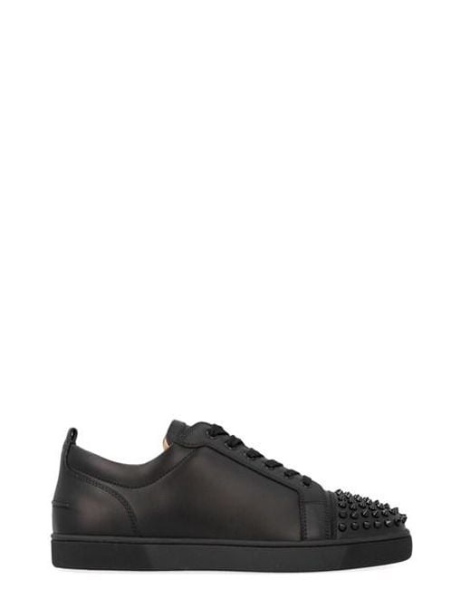Christian Louboutin 'louis Jr. Spikes' Sneakers in Black for Men | Lyst