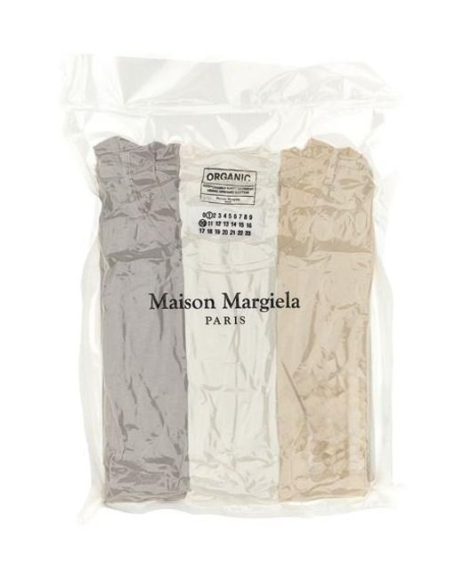 Maison Margiela White 3 Pack T-shirts for men