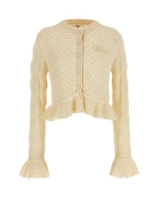 Cardigan Lavorazione Pointelle di Chloé in White