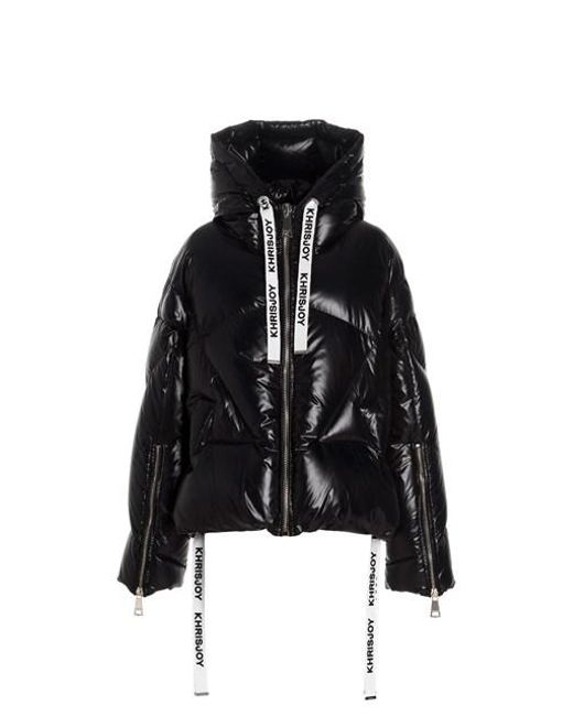 Khrisjoy 'khris Iconic Shiny' Puffer Jacket in Black | Lyst
