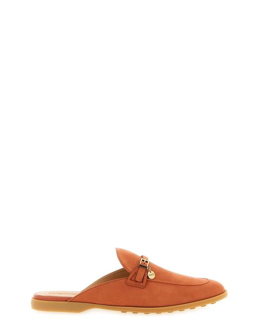 Tod's Brown Nabuk Sabots