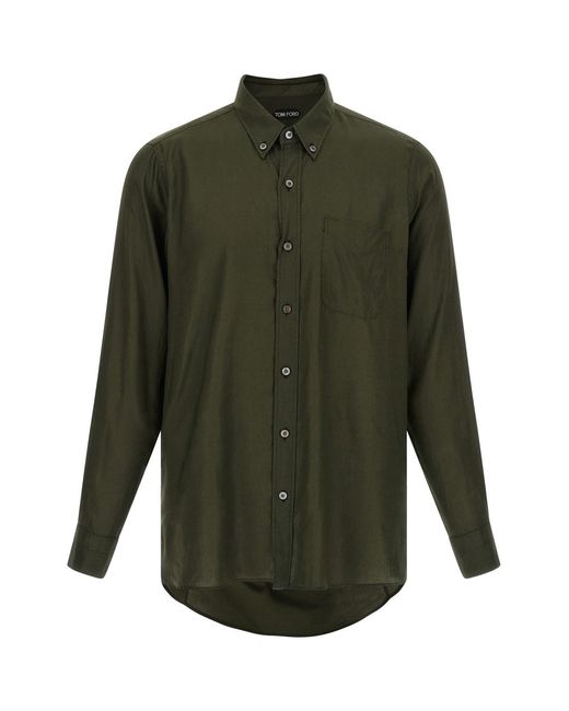 Tom Ford Green Button-down Shirt for men