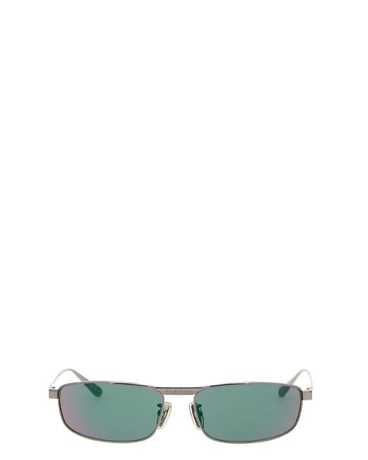 Balenciaga Green 'Tag 3.0 Rectangle' Sunglasses