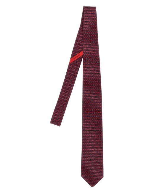 Ferragamo Bedruckte Krawatte in Purple für Herren