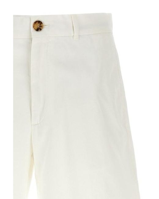 Bermuda cotone di Brunello Cucinelli in White da Uomo