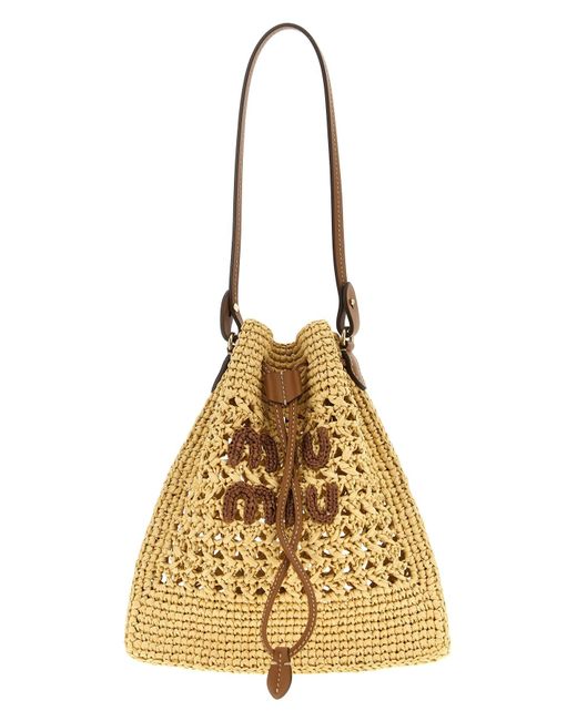 Miu Miu Metallic Gehäkelte Handtasche