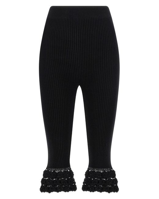 Ganni Black 'Cotton Crochet' Pants