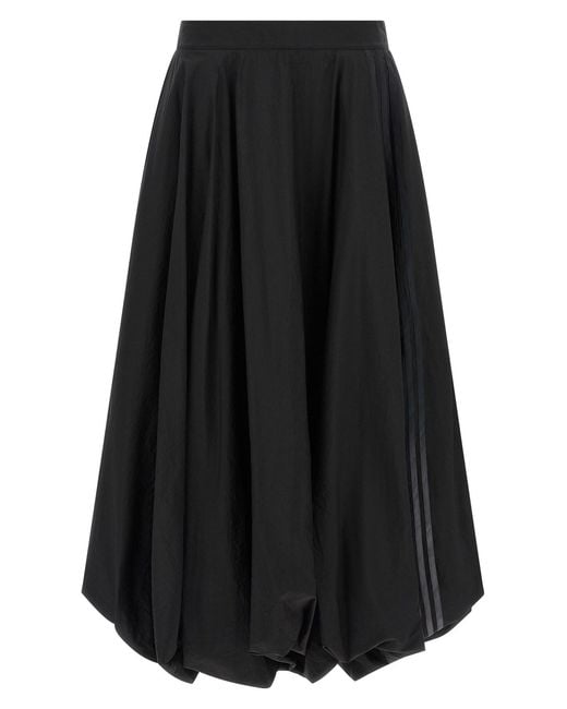 Y-3 Black 'gradient 3-stripes' Skirt