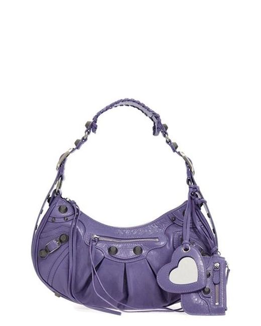 Balenciaga Purple 'le Cagole S' Shoulder Bag
