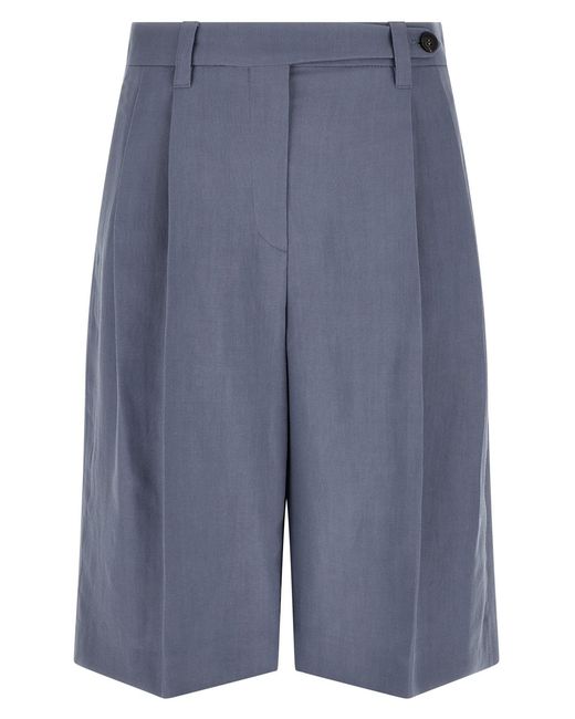 Brunello Cucinelli Blue 'sartorial' Bermuda Shorts