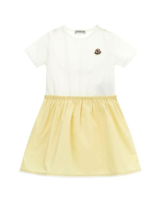 Moncler Yellow Logo Patch Dress