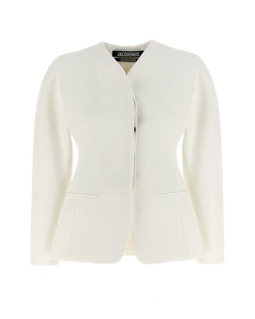 Blazer 'La veste Ovalo' di Jacquemus in White