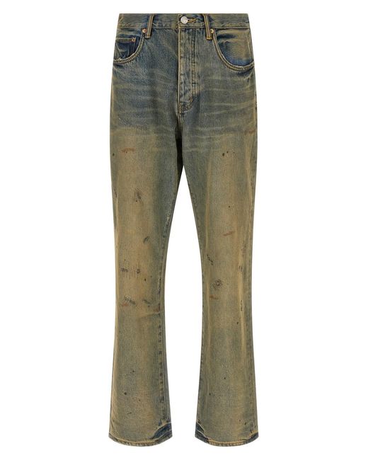 Purple Green 'p011 Dirty Oil Repair' Jeans for men