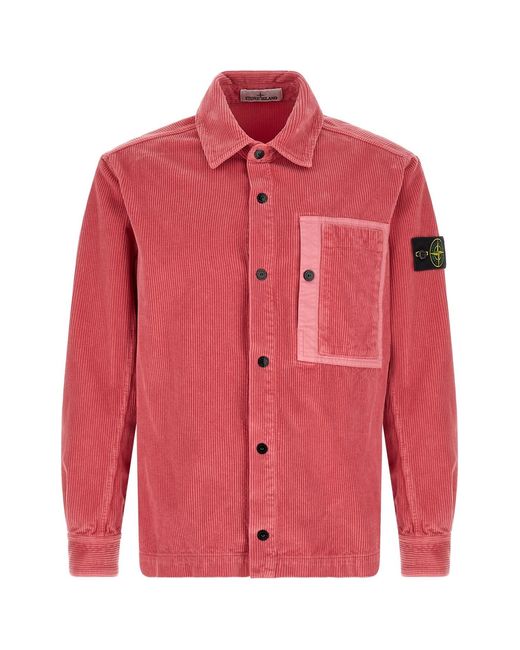 Stone Island Pink '1200016' Overshirt for men