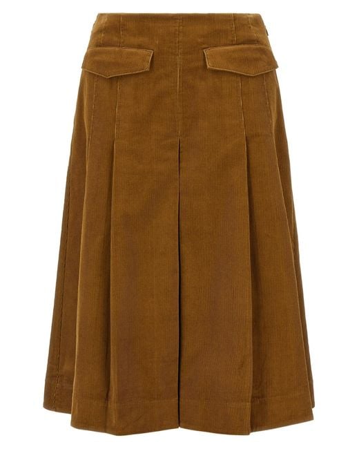 Tory Burch Brown Corduroy Skirt
