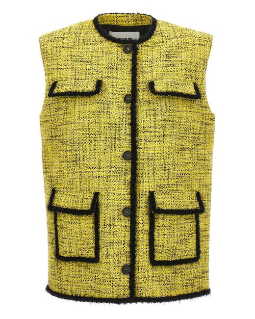 MSGM Yellow Tweed Vest