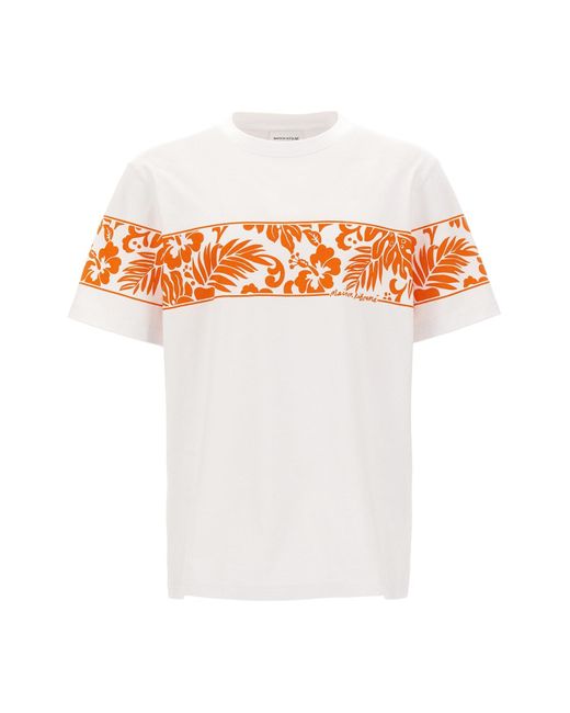 Maison Kitsuné White 'tropical Band' T-shirt for men