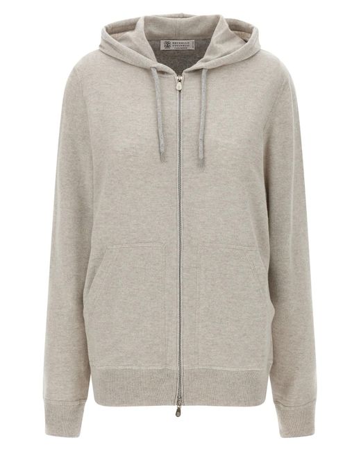 Brunello Cucinelli Kaschmir-Kapuzenpullover in Gray für Herren