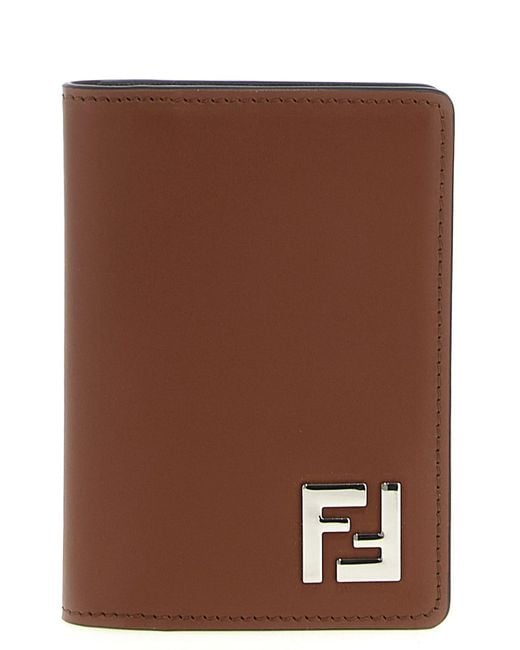 Fendi Kartenetui "Squared Ff" in Brown für Herren