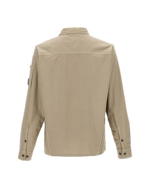 Overshirt Cotone di C P Company in Natural da Uomo