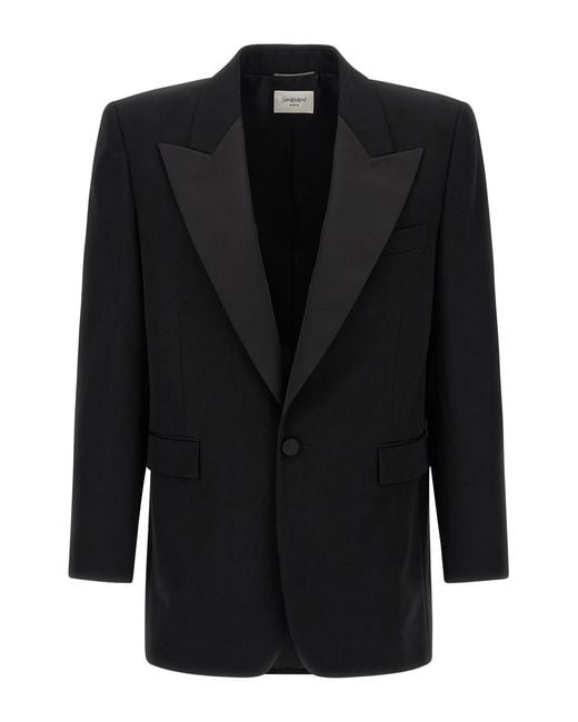 Saint Laurent Black 'Smoking' Blazer for men