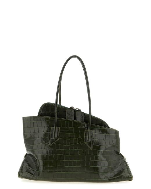 The Attico Black 'la Passeggiata Medium' Shoulder Bag