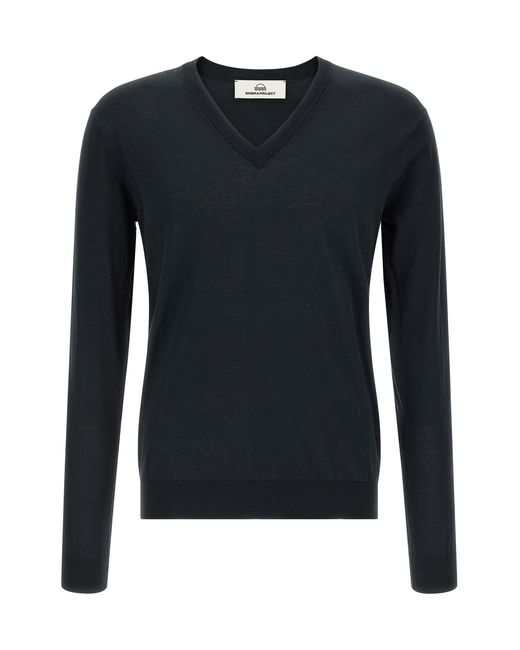 Rivvia Projects Black Cotton And Silk Sweater for men