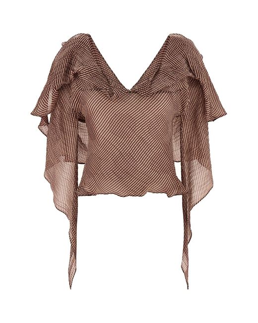 Kiko Kostadinov Brown 'plexus' Blouse