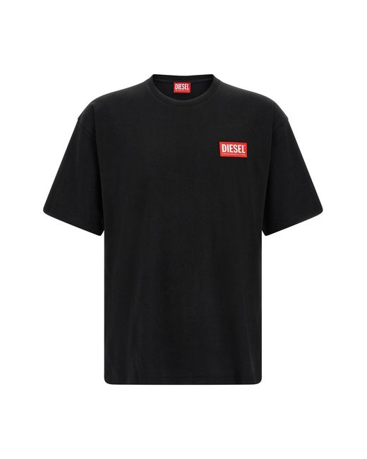 DIESEL Black 't-boxt-lab' T-shirt for men